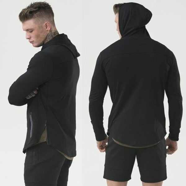 muscle bodybuilding gym wear blank joggers training pullover - Image 3