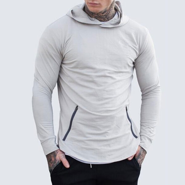 muscle bodybuilding gym wear blank joggers training pullover - Image 4