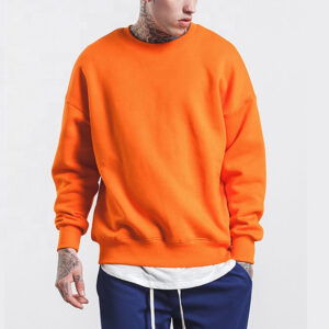 wholesale Custom plain drop shoulder crewneck sweatshirt for men - Image 2