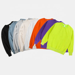 wholesale Custom plain drop shoulder crewneck sweatshirt for men - Image 6