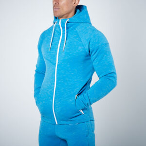 wholesale cheap men royal blue fleece gym clothing workout fitness hoodie manufacturer - Image 3