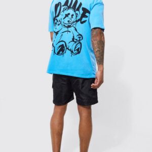 black cargo nylon shorts