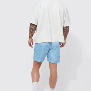 Elastic Waist Nylon Shorts, Light Blue Nylon Shorts, Adjustable Shorts, Versatile Shorts, Relaxed Fit Shorts, Workout Shorts, Sports Shorts, Everyday Shorts, Manufacturer of Nylon Shorts, USA, Canada, Europe, Sportswear Manufacturer