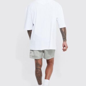 New Sage Elasticated Waist Toggle Nylon Shorts