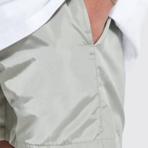 New Sage Elasticated Waist Toggle Nylon Shorts