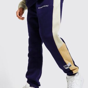 Personalized Colour Block Half-Zip Tracksuit for Men
