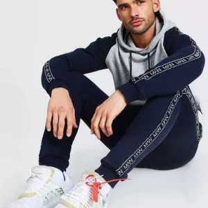 Custom Colour Block Hooded Tape Tracksuit for Men