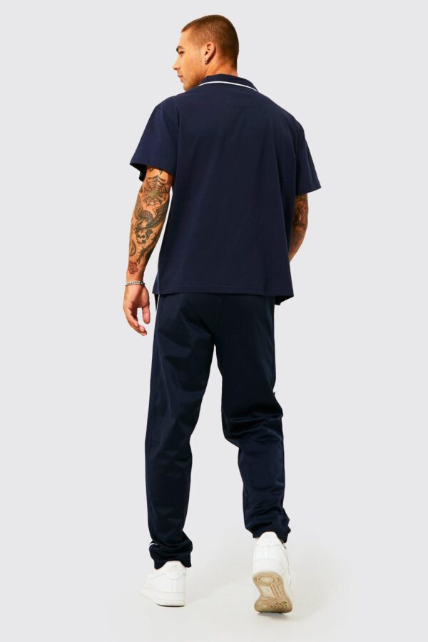 Custom Tracksuit - Polo Shirt & Tricot Jogger Set for Men