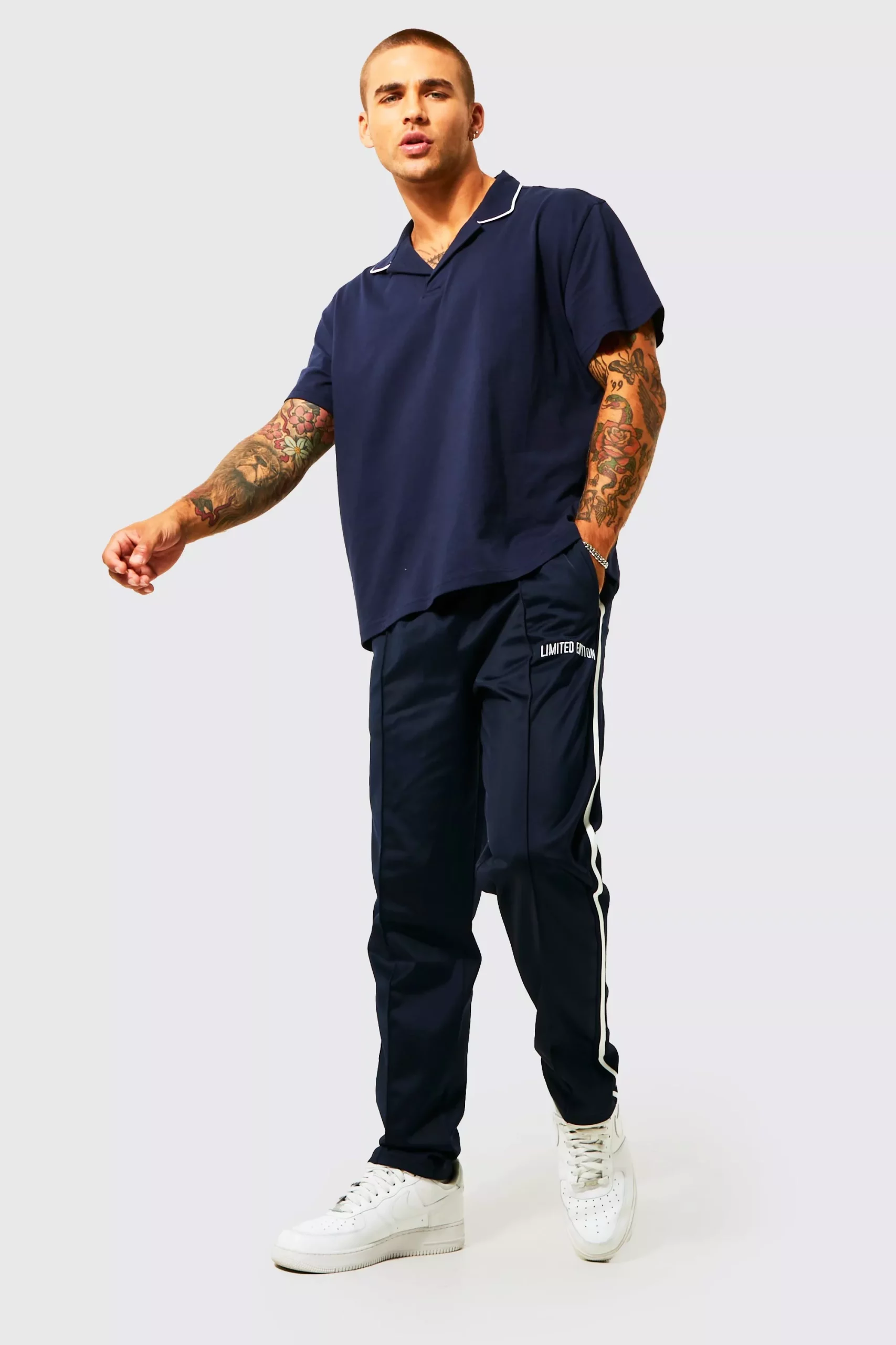 Custom Tracksuit - Polo Shirt & Tricot Jogger Set for Men