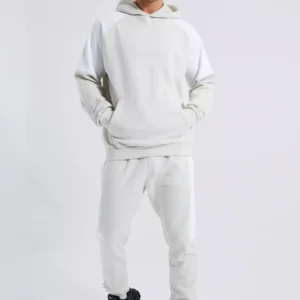 Colour Block Hooded Tracksuit with Matching Pants