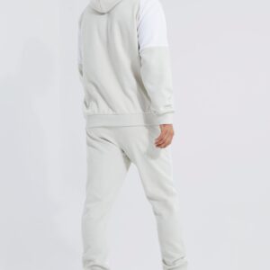 Colour Block Hooded Tracksuit with Matching Pants