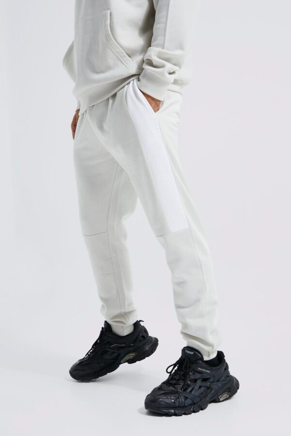 Colour Block Hooded Tracksuit with Matching Pants