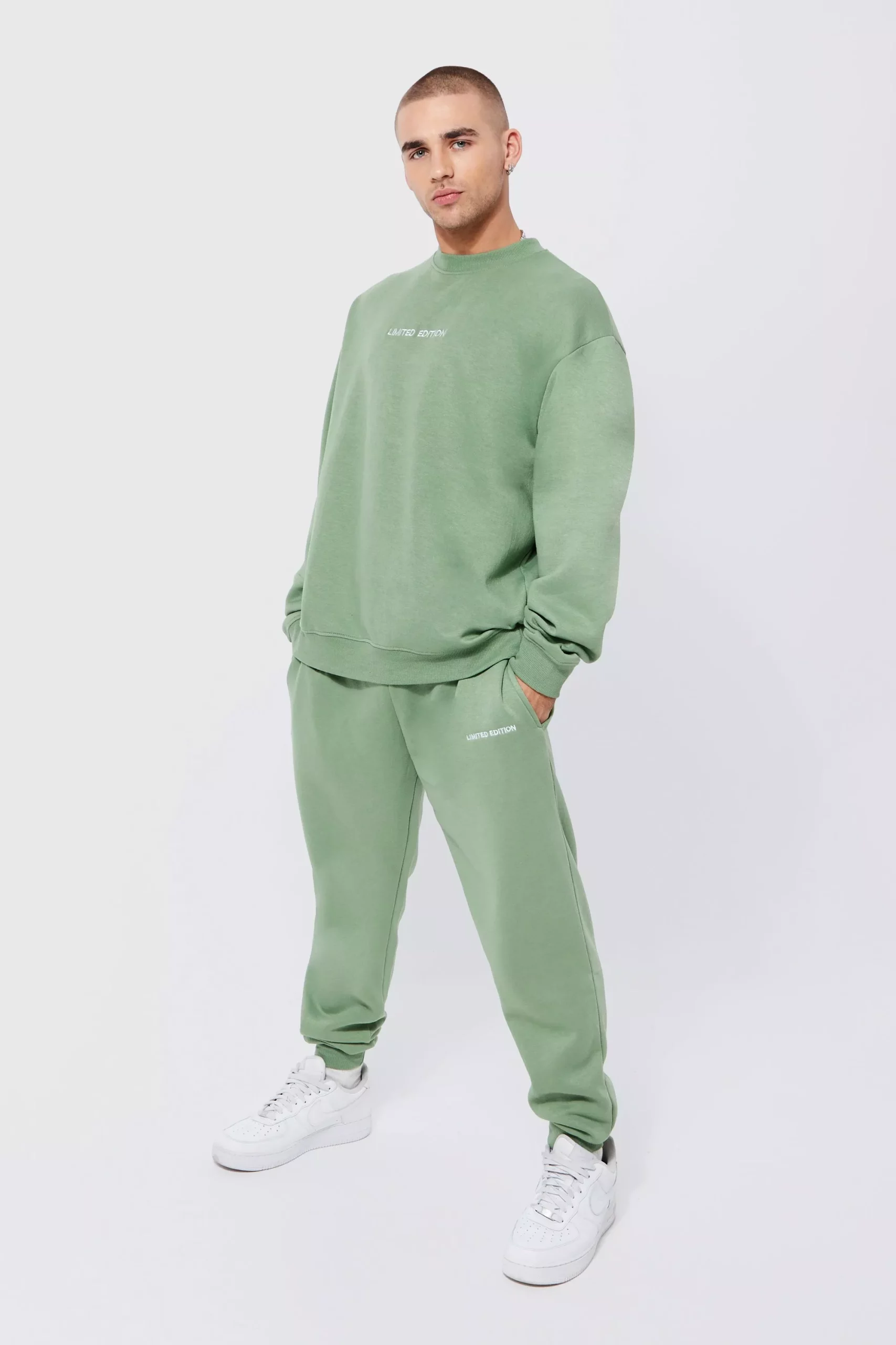 Oversized Sweatshirt Tracksuit with Matching Sweatpants