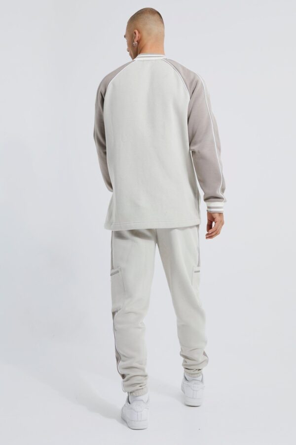 Premium Quality Cargo Style Pants & Funnel Neck Zipper Jacket Custom Made Tracksuit for Men