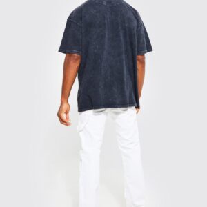 Oversized Acid Wash Graphic T-shirt - Image 3