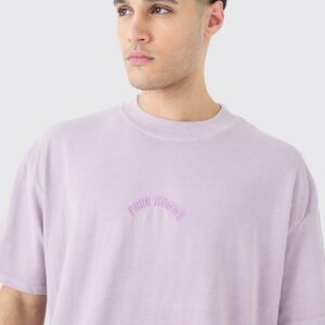 Oversized Distressed Washed Embroidered T-shirt - Image 3