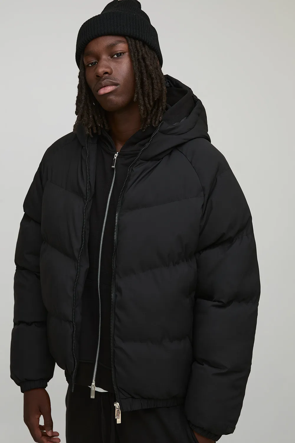 Custom Black Puffer Jacket — Premium Outerwear for Streetwear Brands