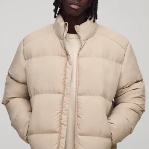 Custom Cream Puffer Jacket — Premium Outerwear for Streetwear Brands