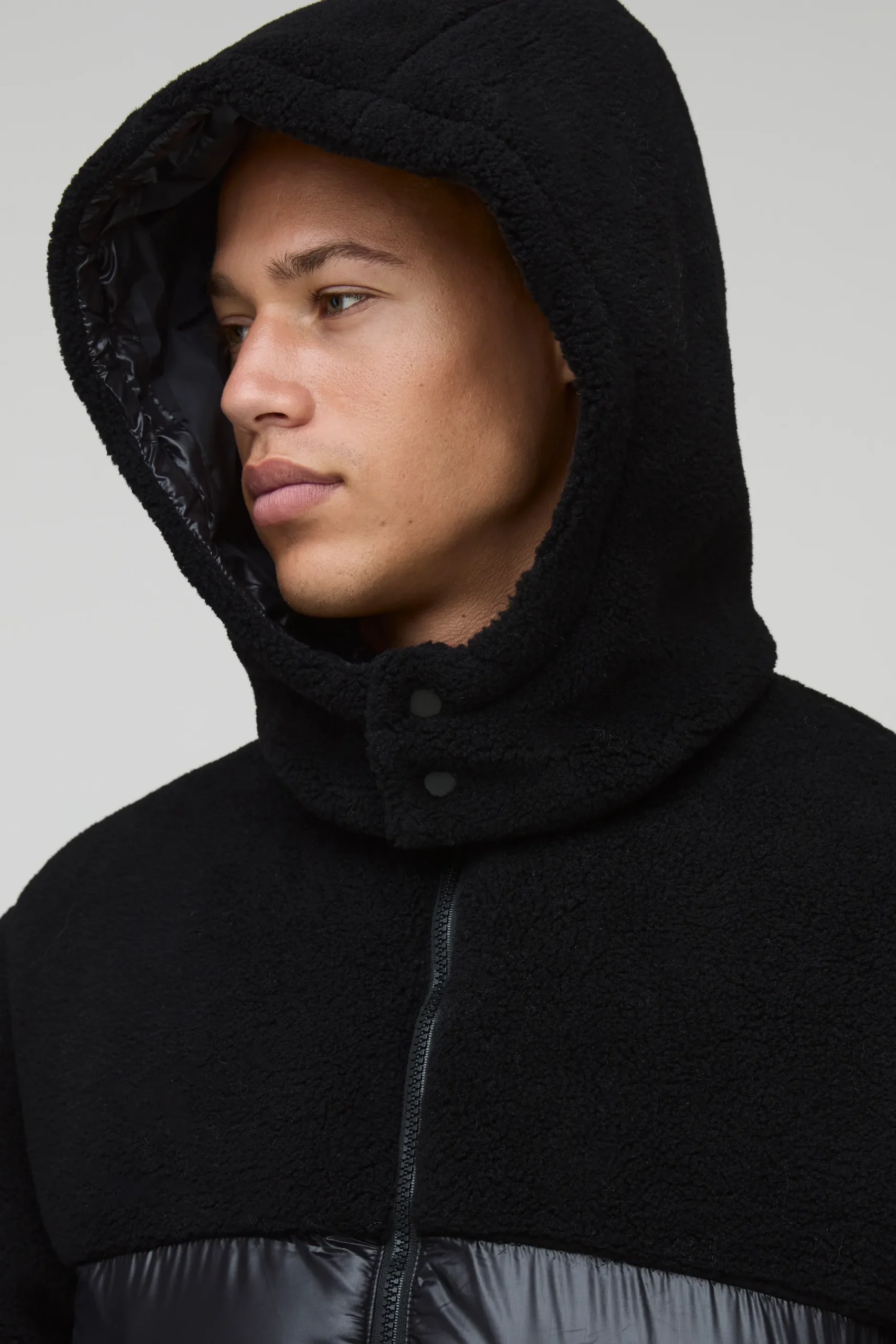 Custom Clothing Manufacturer Fleece and High Shine Hooded Regular Fit Puffer Jacket— Premium Streetwear for Your Brand